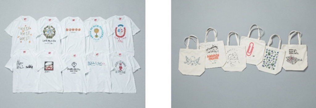 結合銀座人氣店家，攜手推出T恤、托特包等限定獨家聯名商品。（圖片來源：ⒸUNIQLO Co., Ltd）
